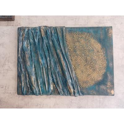 Modern Kumaş Alçı Tablo