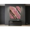 Pembe Kristal Dokulu Epoksi Wall Art/Modern Duvar Tablosu
