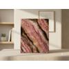 Pembe Kristal Dokulu Epoksi Wall Art/Modern Duvar Tablosu
